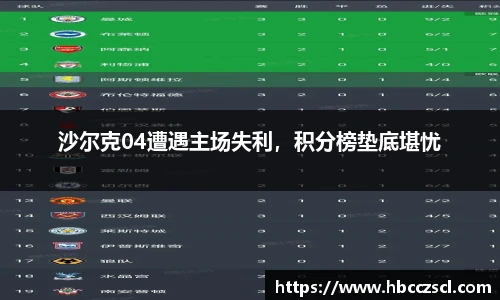 沙尔克04遭遇主场失利，积分榜垫底堪忧